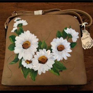 NWT Alyssa Crossbody Purse with Handpainted Art